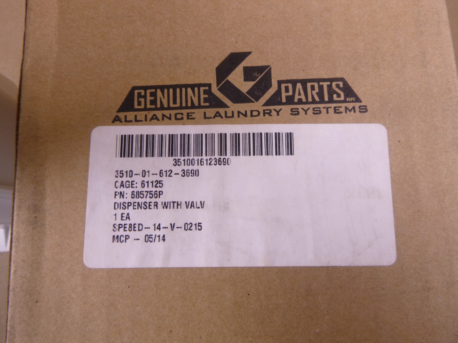 Genuine OEM Stacked Speed Queen Washer / Dryer Dispenser W/ Valves 685756P | Industrial MRO Replacement Parts, Manufacturing Machine Parts &amp; Components, Heavy Equipment Parts Supplier