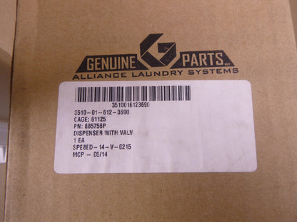 Genuine OEM Stacked Speed Queen Washer / Dryer Dispenser W/ Valves 685756P | Industrial MRO Replacement Parts, Manufacturing Machine Parts &amp; Components, Heavy Equipment Parts Supplier