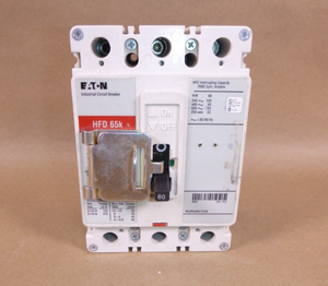 New Eaton HFD3080 80 Amps 3-Pole 600 VAC 250 VDC Circuit Breaker