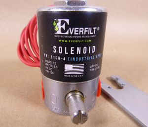 Everfilt 1108-4 Solenoid, 12 Vdc, 9.5 Watt, 100 Psi W/ Wrench