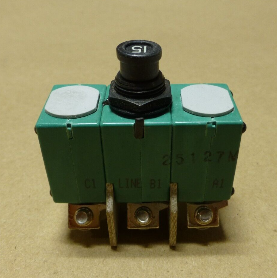 Klixon Sensata 6TC14-15 3-Phase 15Amp Circuit Breaker 15A | Electrical MRO Replacement Parts &amp; Components and Commercial Electrical Supplies Company