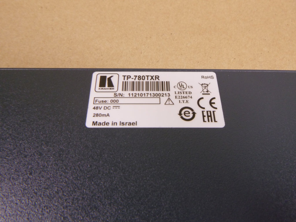 USED Kramer TP-780TXR 4K60 4:2:0 HDMI HDCP 2.2 PoE Transmitter Ethernet, RS–232, IR | Electrical MRO Replacement Parts & Components and Commercial Electrical Supplies Company
