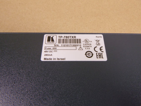 USED Kramer TP-780TXR 4K60 4:2:0 HDMI HDCP 2.2 PoE Transmitter Ethernet, RS–232, IR | Electrical MRO Replacement Parts & Components and Commercial Electrical Supplies Company