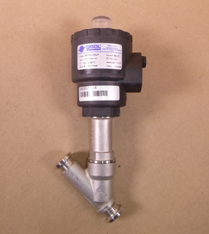 J4SSG16U4 Omal 2/2-Way Pneumatic SS Angle Seat Valve 1/2" Clamp Conn 16 bar | Industrial MRO Replacement Parts, Manufacturing Machine Parts &amp; Components, Heavy Equipment Parts Supplier