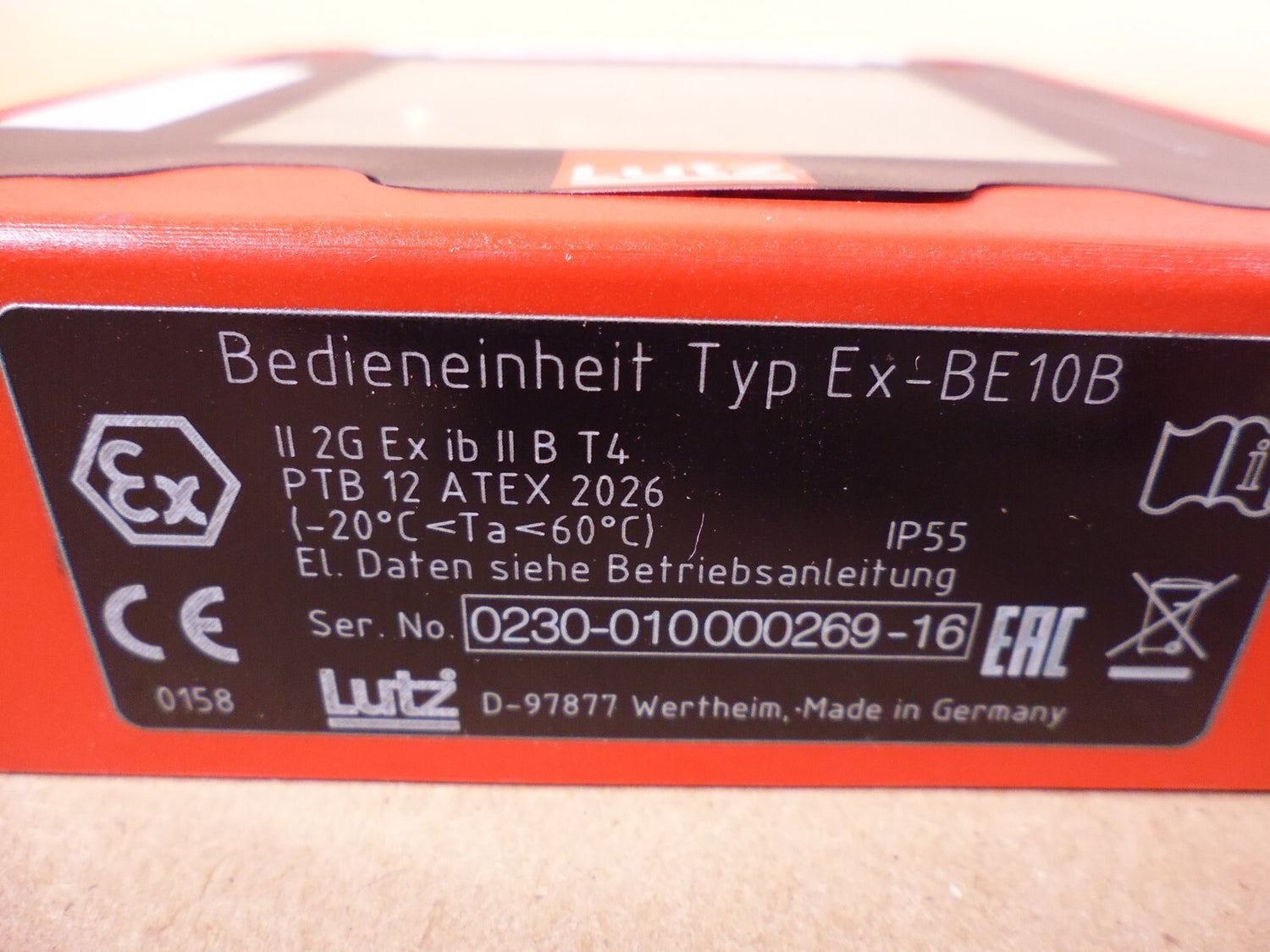 Lutz Ex-BE10B Flow Meter System Operating Unit , Explosion Protection *Cracked* | Electrical MRO Replacement Parts &amp; Components and Commercial Electrical Supplies Company