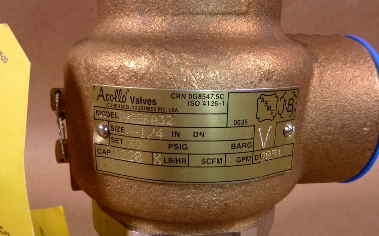 19SGFA32 Apollo Safety Relief Valve 19 Series 1-1/4" MNPT x 1-1/2" FNPT 32 Psi | Industrial MRO Replacement Parts, Manufacturing Machine Parts &amp; Components, Heavy Equipment Parts Supplier