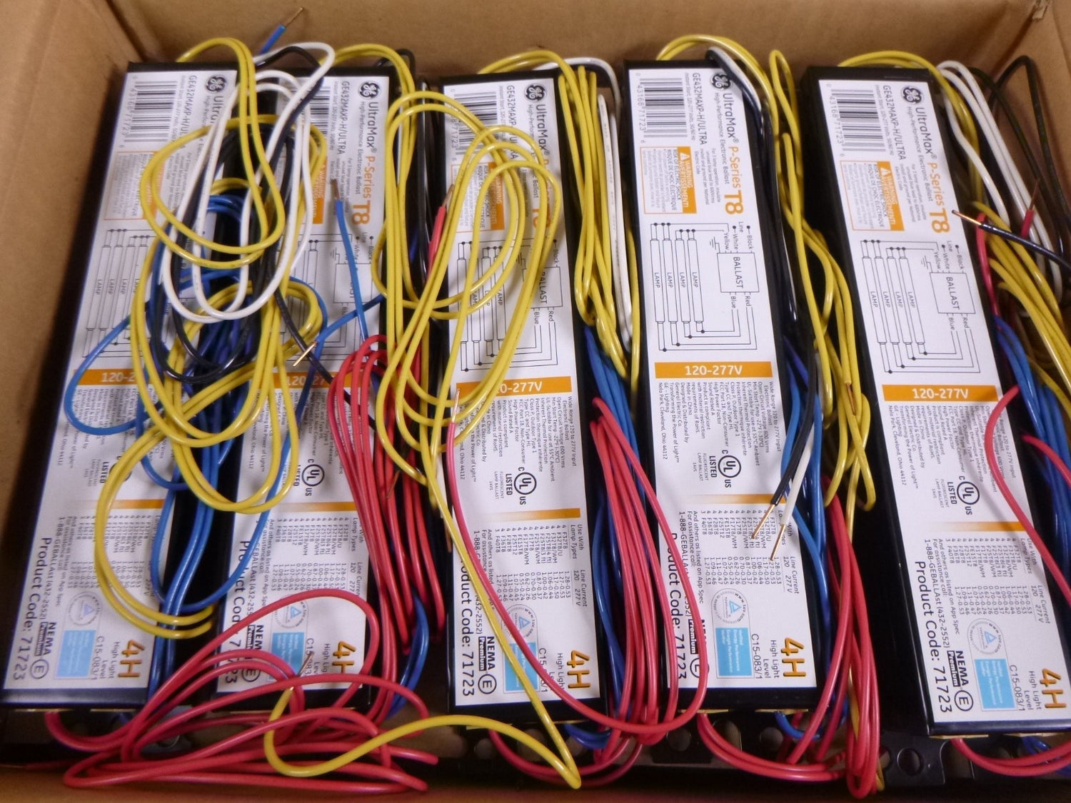 Case of 10 GE T8 4H UltraMax Electronic Ballast GE432MAXP-H/ULTRA , 71723