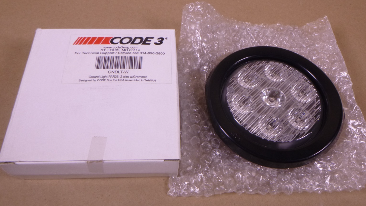 Code 3 ESG 36PAR LED Ground Light 12VDC 2 Wire 5.4" , GNDLT-W *NO HARDWARE* | Electrical MRO Replacement Parts &amp; Components and Commercial Electrical Supplies Company