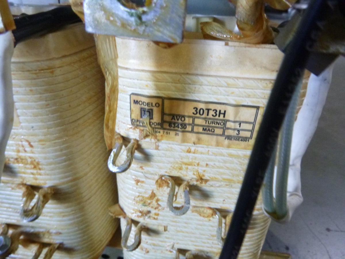 Square D Transformer 30T3H Open Type 30kVA, 3 Phase, 480V Delta Pri 208Y/120 Sec
