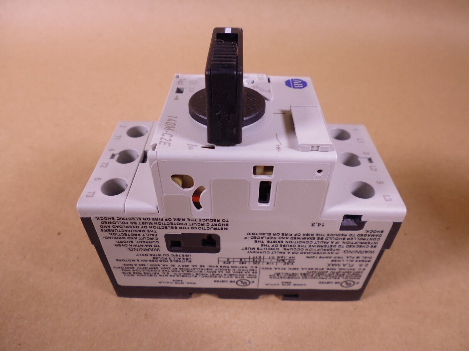 Allen Bradley 140M-C2E-B25-KN Series B Motor Protection Circuit Breaker 1.5-2.5A | Electrical MRO Replacement Parts &amp; Components and Commercial Electrical Supplies Company