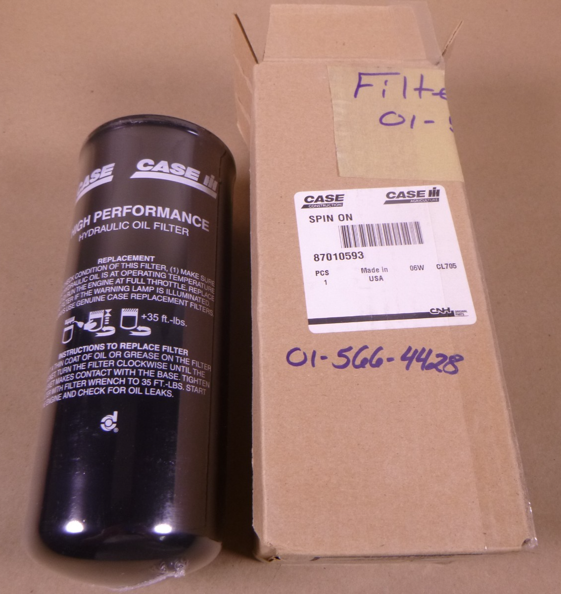 OEM CASE Hydraulic Filter 87010593 - Fits 400 Series Skid Loaders | Replacement Truck Parts, Trailer Accessories, Automobile Supplies, Car Parts &amp; Accessories