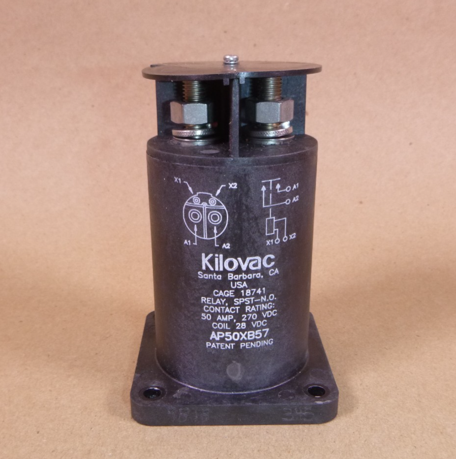 AP50XB57 Kilovac SPST Normally Closed Relay 50 Amp 270 Vds, 28 Vdc Coil | Electrical MRO Replacement Parts &amp; Components and Commercial Electrical Supplies Company