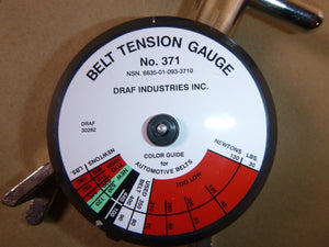 Belt Tension Tool Dial Indicator Gauge Draf 371, J-23600-B, 6635-01-093-3710