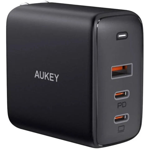 AUKEY PA-B6S Omnia Mix3 GaN 3-Port USB-C USB-A PD High Speed Charger 90W - Black | Industrial MRO Tools and Replacement Industrial Equipment Components