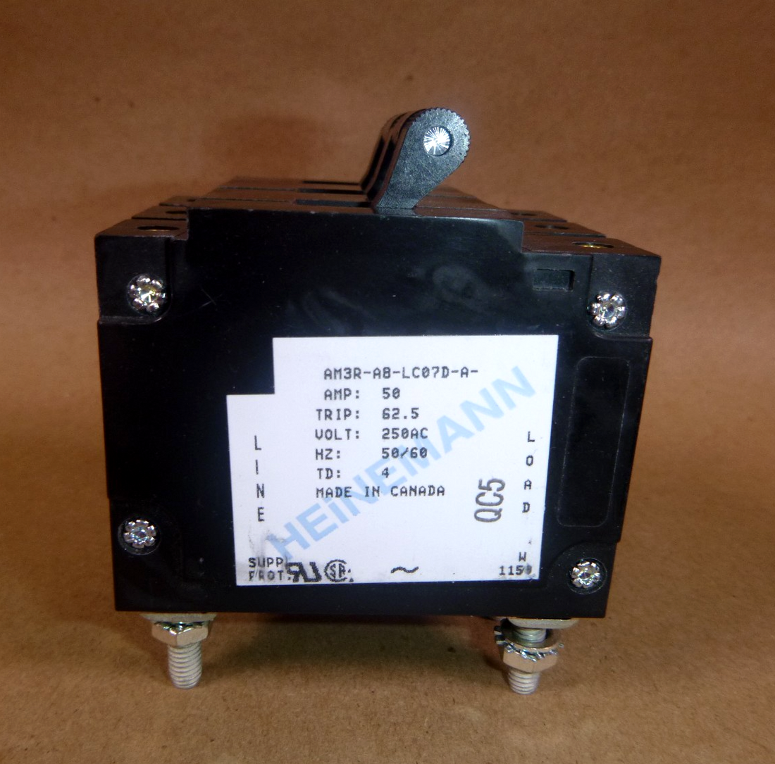 AM3R-D3-LC07D-A-50-3 EATON HEINEMANN Circuit Breaker 50 Amp 3 Pole 250 Vac | Electrical MRO Replacement Parts &amp; Components and Commercial Electrical Supplies Company