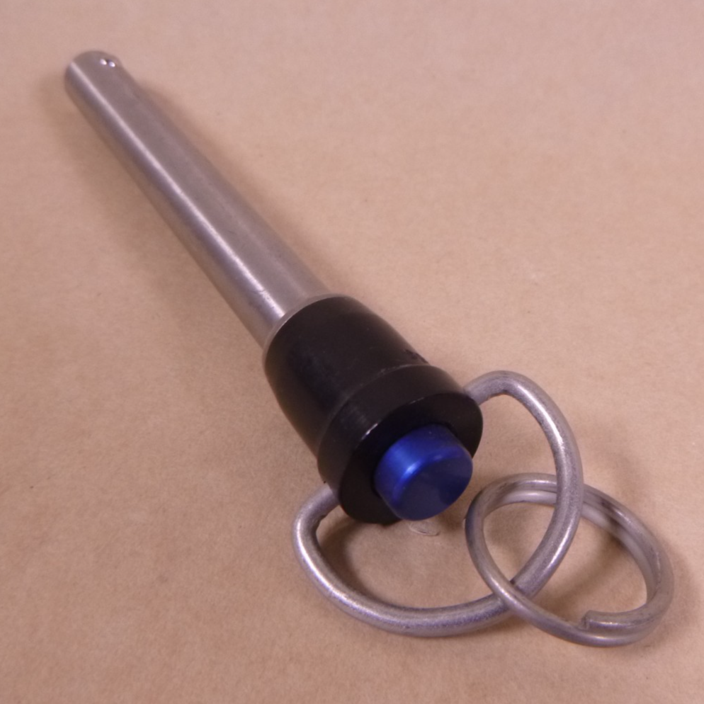 1/2" Shank x 3-1/2" Ring Hdl Stainless Ball Lock Quick Release Pin Avibank USA