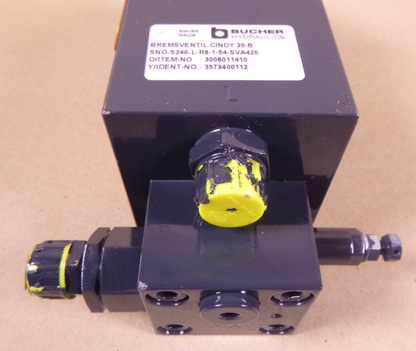 Bucher CINDY 20-B Leak-Free Load-Control Balance Motor Control Valve Size 20 | Industrial MRO Replacement Parts, Manufacturing Machine Parts &amp; Components, Heavy Equipment Parts Supplier