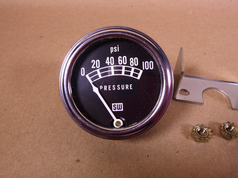 342KS New Stewart Warner 0 - 100 Psi 52mm Panel Mount Oil Pressure Gauge 352AY | Replacement Truck Parts, Trailer Accessories, Automobile Supplies, Car Parts & Accessories