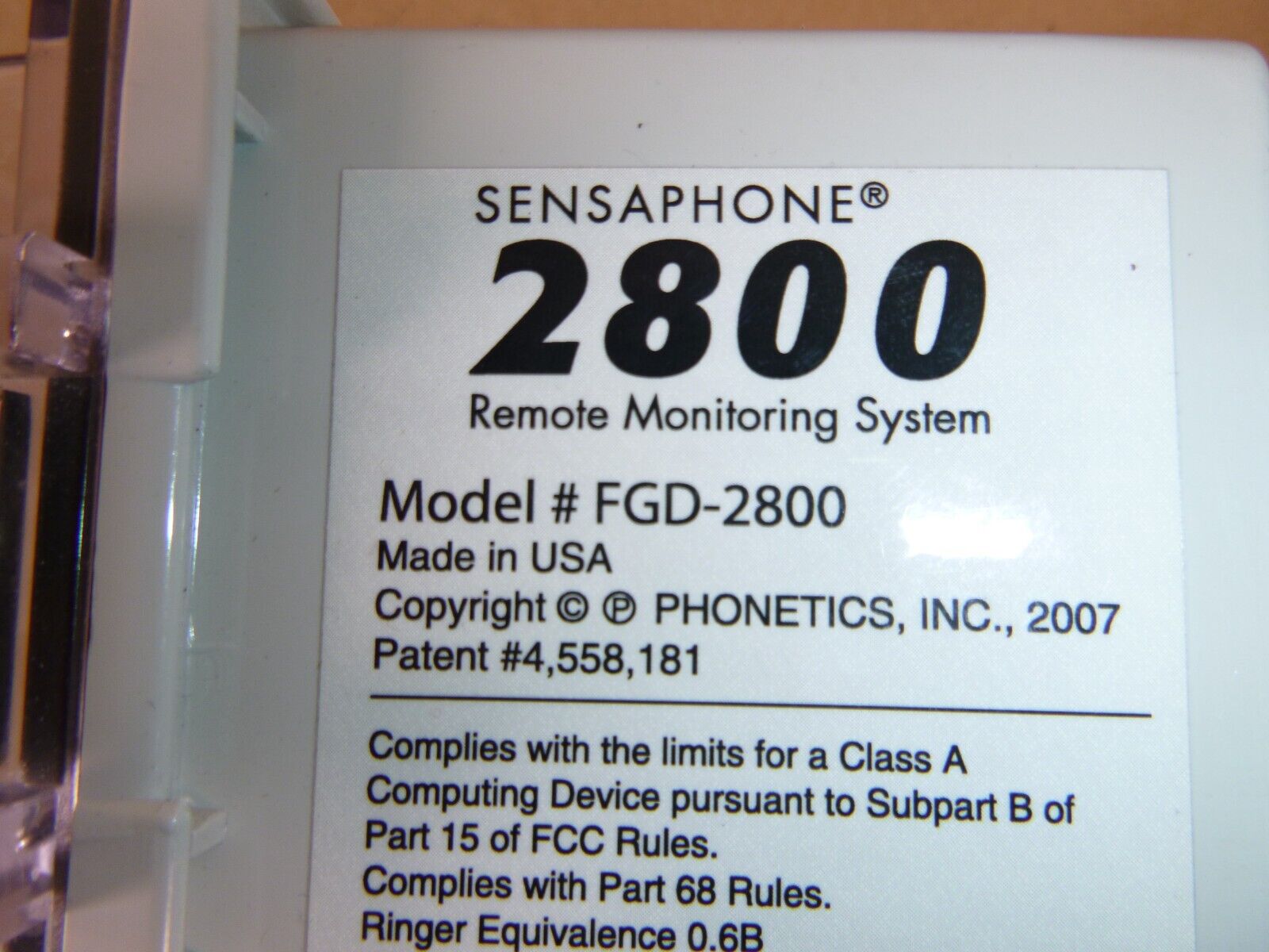 Sensaphone 2800 Remote Monitoring System W/ Enclosure &amp; Power Cord | Industrial MRO Replacement Parts, Manufacturing Machine Parts &amp; Components, Heavy Equipment Parts Supplier