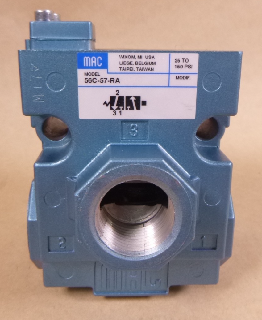 MAC VALVE 56C-57-RA , 25 To 150 PSI , 3/2 Normally Closed, 3/4" | Industrial MRO Replacement Parts, Manufacturing Machine Parts &amp; Components, Heavy Equipment Parts Supplier