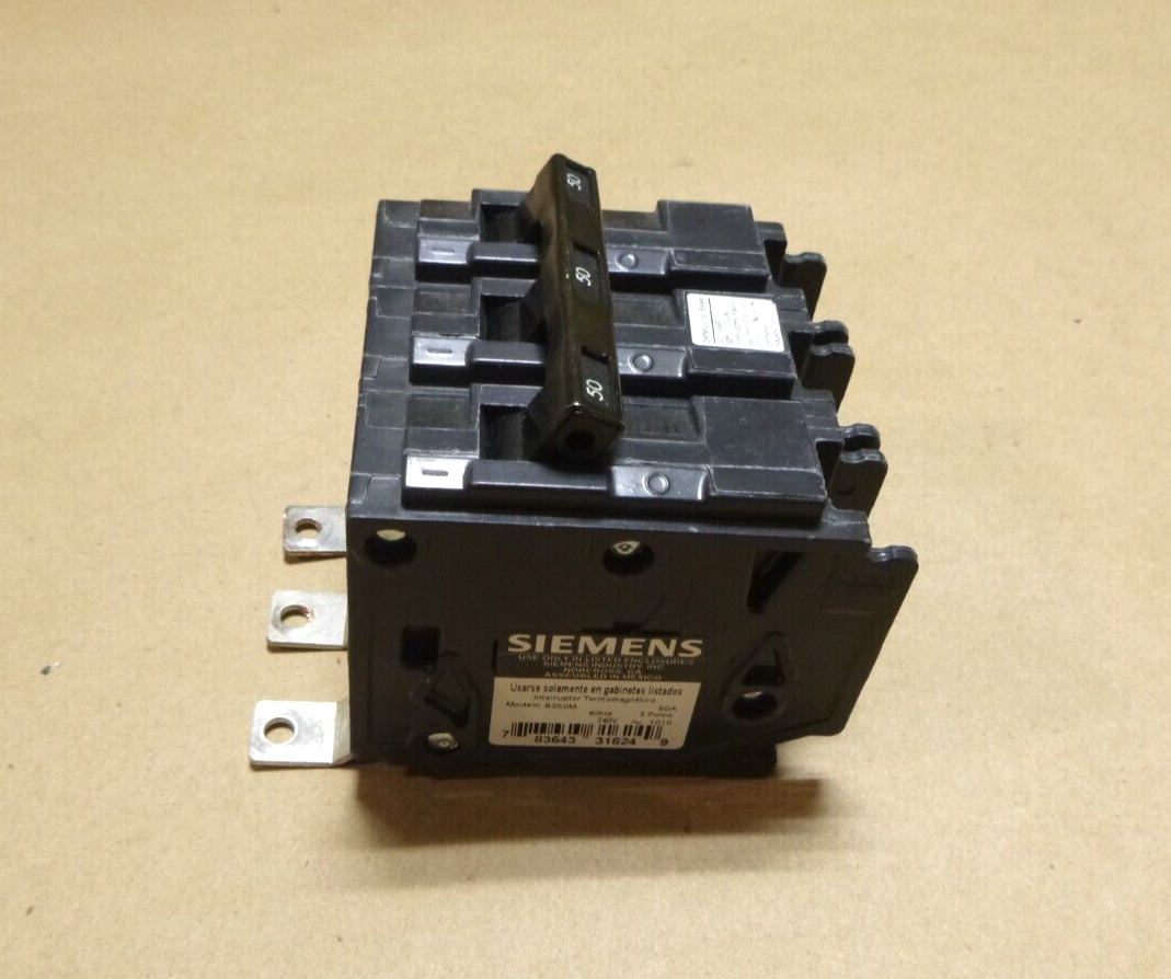 Siemens B350M - Circuit Breaker 50A 3p 240V 10K, Marine 50C Application | Electrical MRO Replacement Parts &amp; Components and Commercial Electrical Supplies Company
