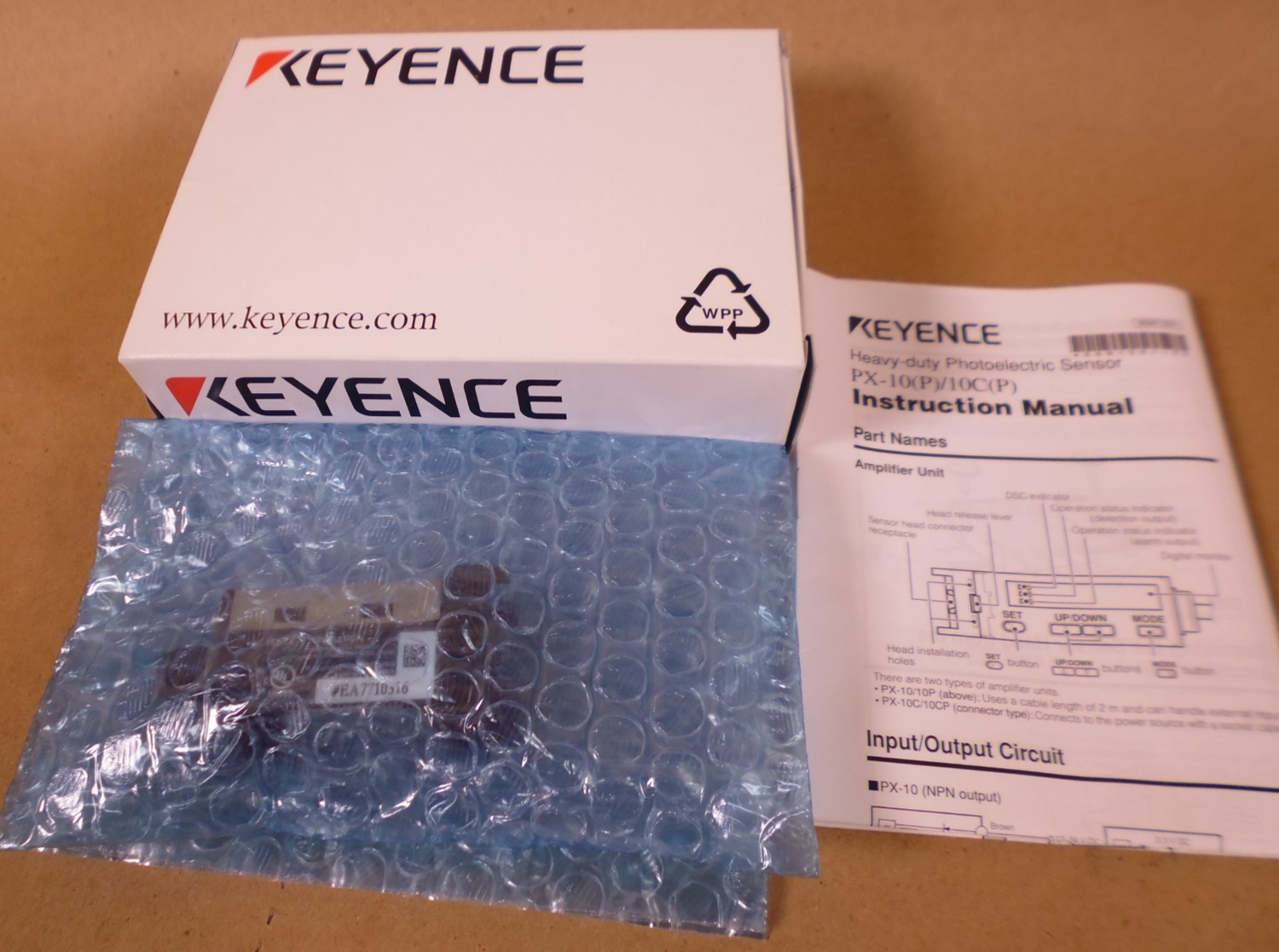 Keyence PX-10CP Photoelectric Sensor Amplifier Unit, 4 Pin Connector , PNP | Electrical MRO Replacement Parts &amp; Components and Commercial Electrical Supplies Company