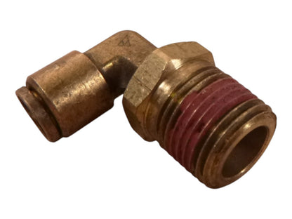 12x 3/8" Tube x 1/2" NPT Male Push Fitting 90 Degree Air Brake Line Elbow Brass