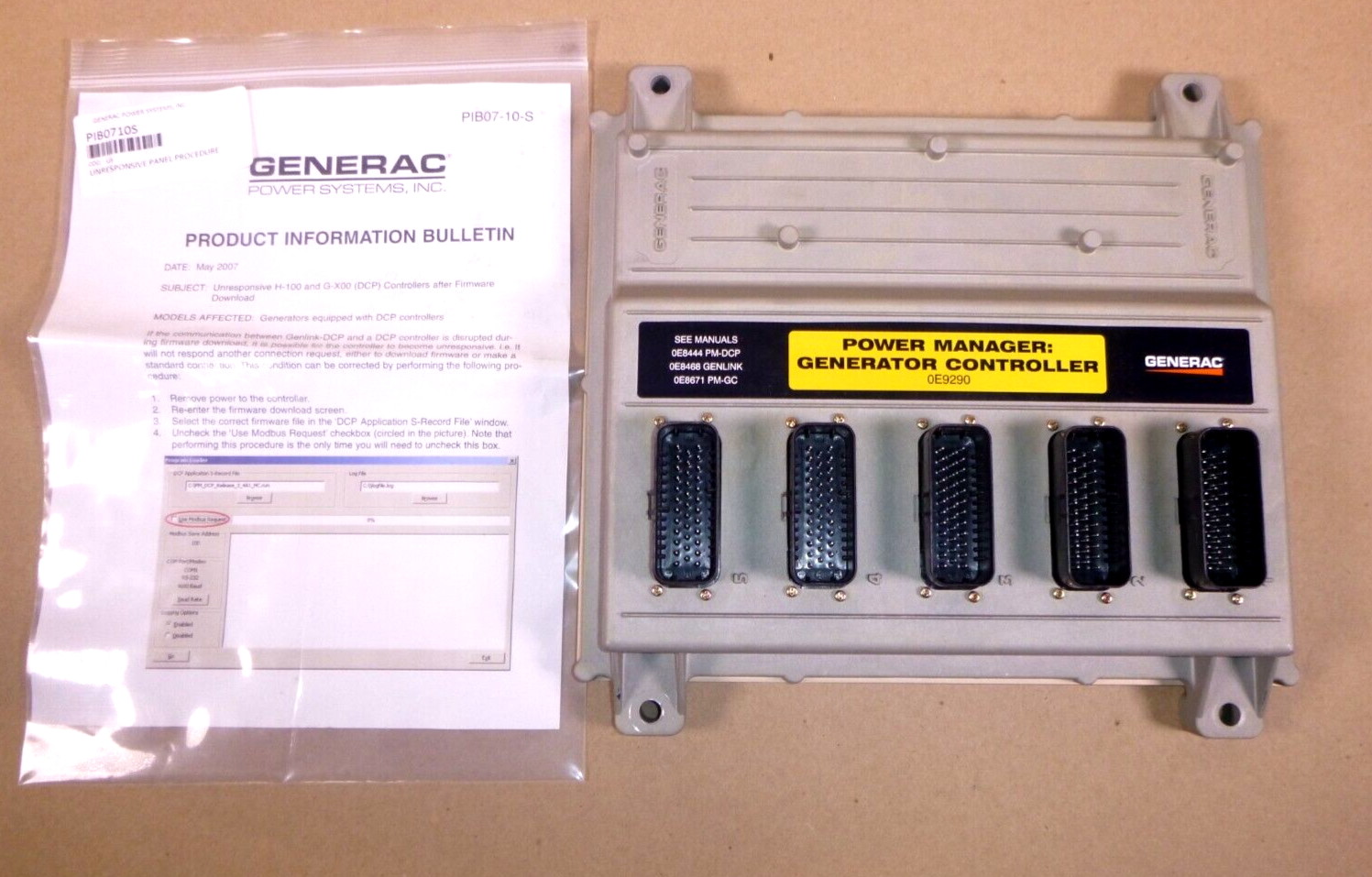 GENERAC 0E92900SRV PMGC WITH MODEM 5AMP CT&