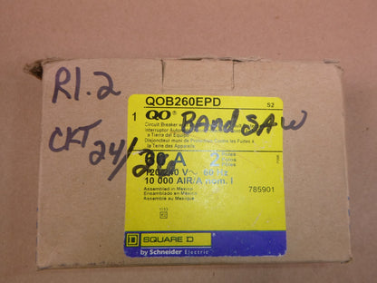 Square D QOB260EPD 2 Pole 60 Amp 120 / 240 Volt W/ GFI Circuit Breaker | Electrical MRO Replacement Parts &amp; Components and Commercial Electrical Supplies Company