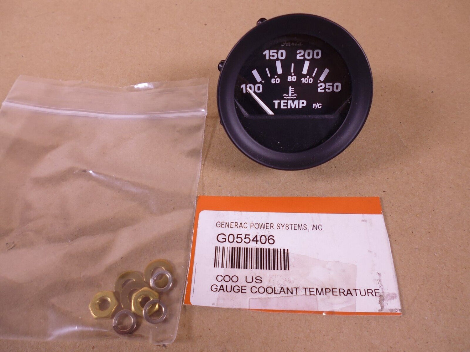 Faria GP0636A Temperature Gauge, 2″, 100-250 , Fits Generac G055406 | Genuine MEP Generator Replacement Parts and Military Surplus Generator Parts