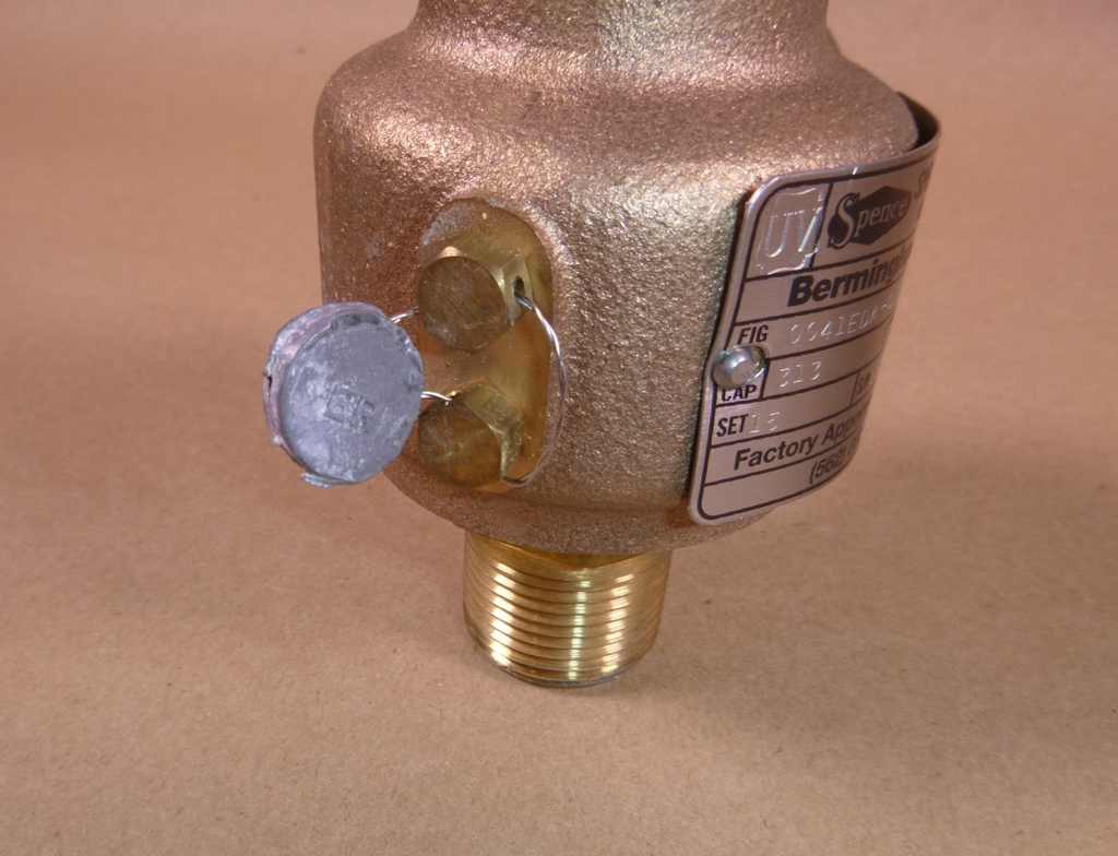 Relief Valve ASME Section VIII Steam, Bronze Trim 3/4" MNPT To 1" FMPT 15 Psi | Industrial MRO Replacement Parts, Manufacturing Machine Parts & Components, Heavy Equipment Parts Supplier