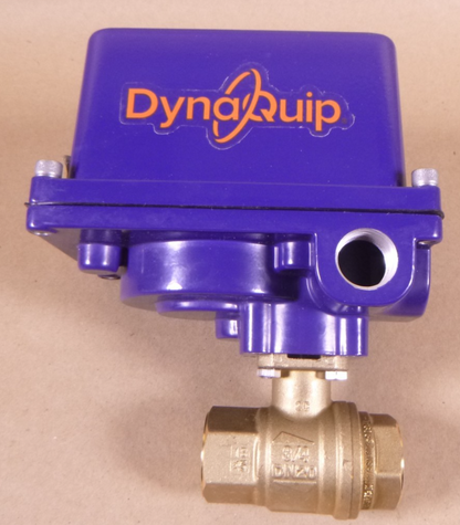 1AWD5 Dynaquip Electronic 3/4" Brass Ball Valve DE153H , 150 IN/LB, 12-24V, 3.0A | Electrical MRO Replacement Parts &amp; Components and Commercial Electrical Supplies Company
