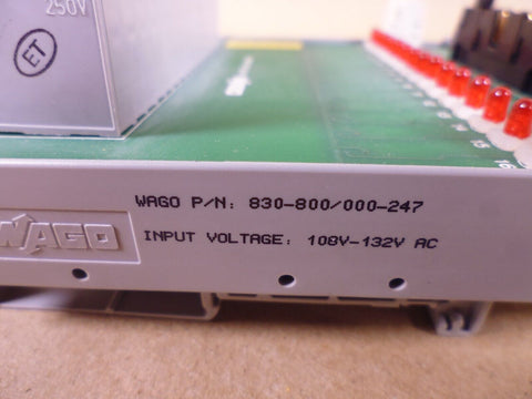 Wago 830-800/000-247 120VAC Optocoupler 750-1400 16-Point 24VDC Input Module