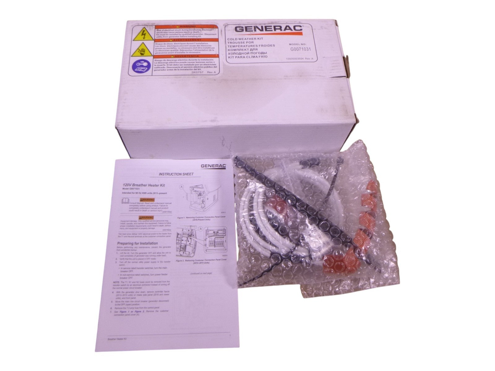 Generac Cold Weather Breather Heater Kit G0071031 | Genuine MEP Generator Replacement Parts and Military Surplus Generator Parts