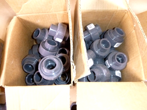 (Lot of 122) Spears 3/4" SCD 80 PVC Socket Couplings, Unions, Elbows, TEE's, Ect | Industrial MRO Replacement Parts, Manufacturing Machine Parts & Components, Heavy Equipment Parts Supplier