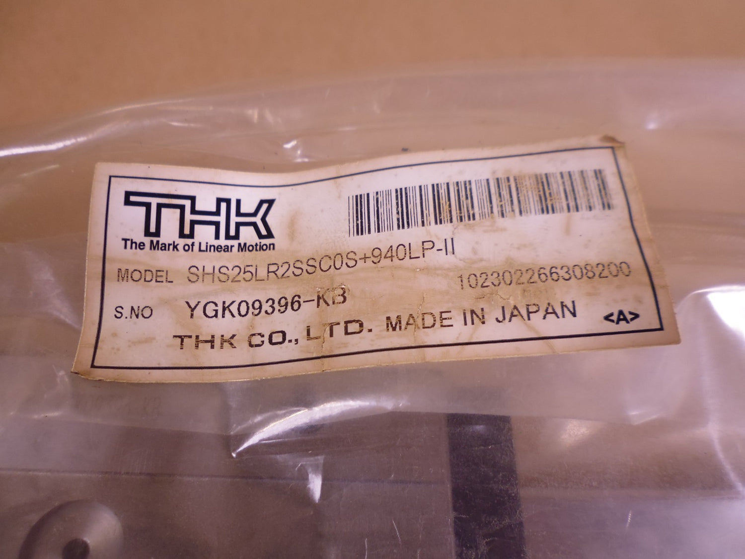 THK SHS25LR2SSC0S+940LP-II Linear Guide With (2) Guide Blocks SHS25 | Industrial MRO Replacement Parts, Manufacturing Machine Parts &amp; Components, Heavy Equipment Parts Supplier