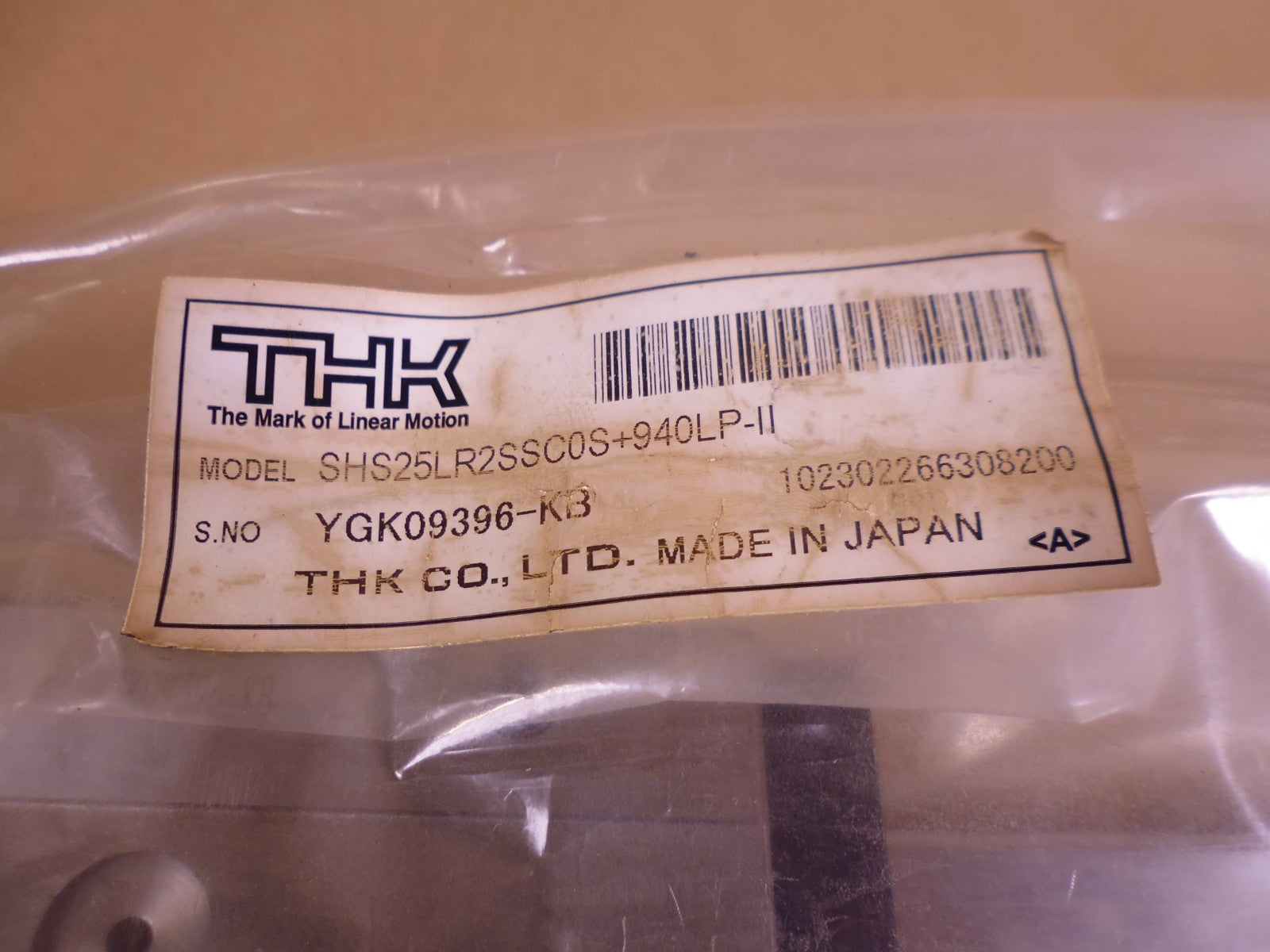 THK SHS25LR2SSC0S+940LP-II Linear Guide With (2) Guide Blocks SHS25 | Industrial MRO Replacement Parts, Manufacturing Machine Parts &amp; Components, Heavy Equipment Parts Supplier