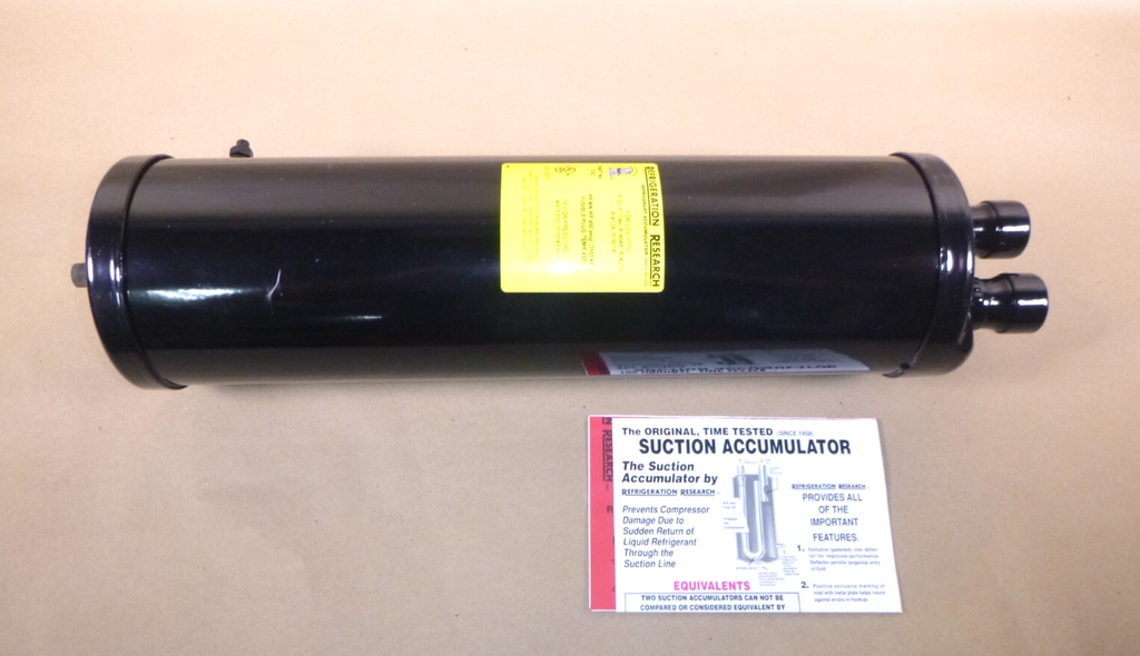 Refrigeration Research 6" X 24.8", 1-3/8" Line Vertical Suction Accumulator 3743 | Industrial MRO Replacement Parts, Manufacturing Machine Parts & Components, Heavy Equipment Parts Supplier