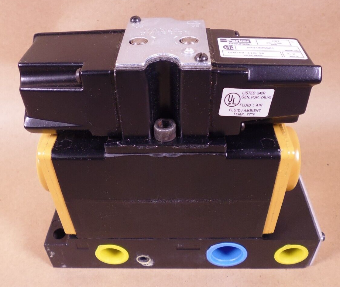 Parker HHB4005001 Pneumatic Solenoid Valve , 35-150PSI , 120/60-110/50 , 7.2W | Industrial MRO Replacement Parts, Manufacturing Machine Parts &amp; Components, Heavy Equipment Parts Supplier