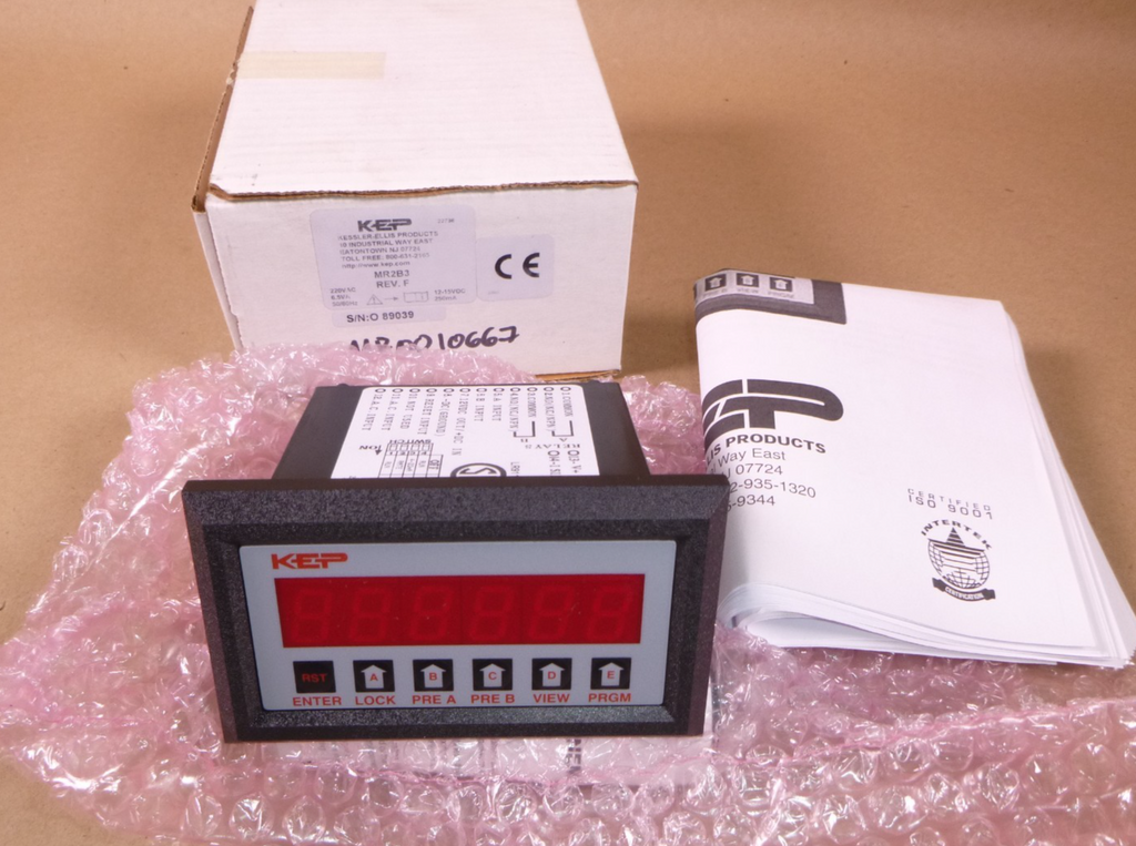 MR2B3 KEP Kessler-Ellis Mini-Batcher 6-Digit LED Flow Batcher 220VAC 6.5VA | Electrical MRO Replacement Parts & Components and Commercial Electrical Supplies Company