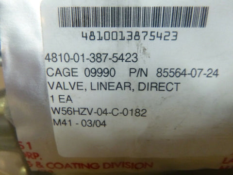 M1074, M1077 Pallitized Loading Sys Linear Directional Control Valve 85564-07-24