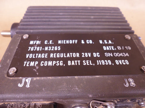 Niehoff N3265 Voltage Regulator 28VDC USA *Untested*