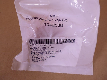 (Lot of 2) AMPHENOL TV06RW-25-17S Circular Mil Connector TV06RW-25-17S-LC | Electrical MRO Replacement Parts &amp; Components and Commercial Electrical Supplies Company