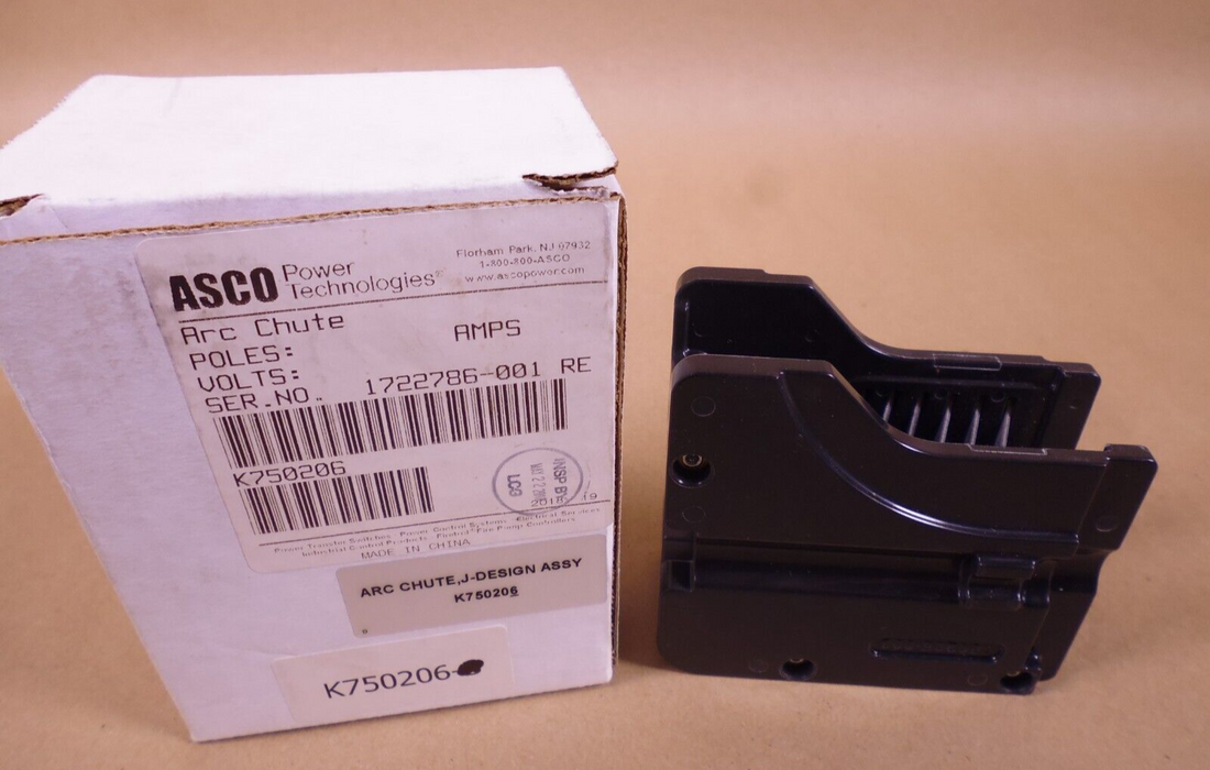 ASCO K750206 ARCING Chute J ASSEMBLY For Automatic Transfer switch model 7ATB | Electrical MRO Replacement Parts &amp; Components and Commercial Electrical Supplies Company
