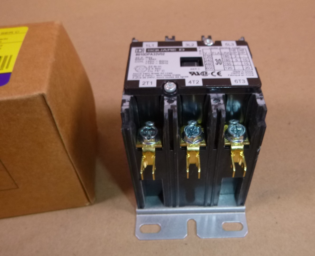 8910DPA33V02 Square D Schneider Electric Define Purpose Contactor 30A 120V Coil | Electrical MRO Replacement Parts &amp; Components and Commercial Electrical Supplies Company