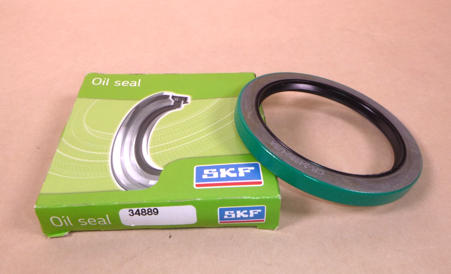 34889 CR SKF Double Lip Oil Seal 3.500" Shaft Dia., 4.501" OD, 0.438" Wide USA