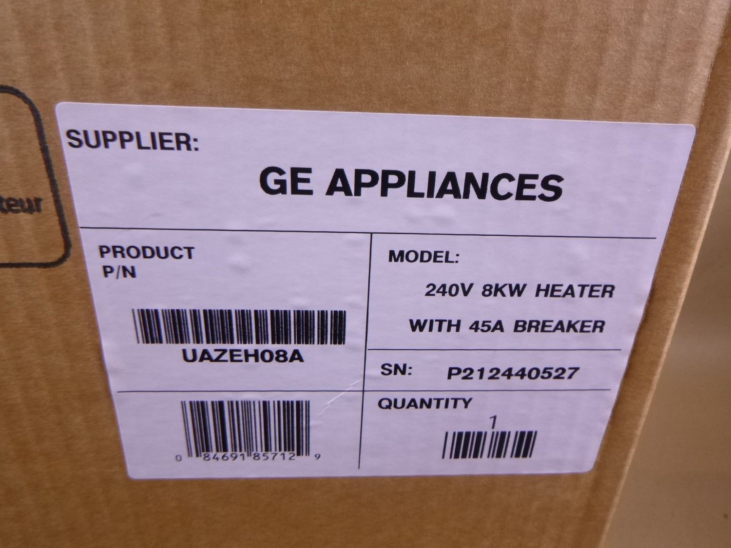 GE UAZEH08A 240V 8kW Heater Kit With 45A Breaker For Handler AUH2436ZGDA | Industrial MRO Replacement Parts, Manufacturing Machine Parts &amp; Components, Heavy Equipment Parts Supplier