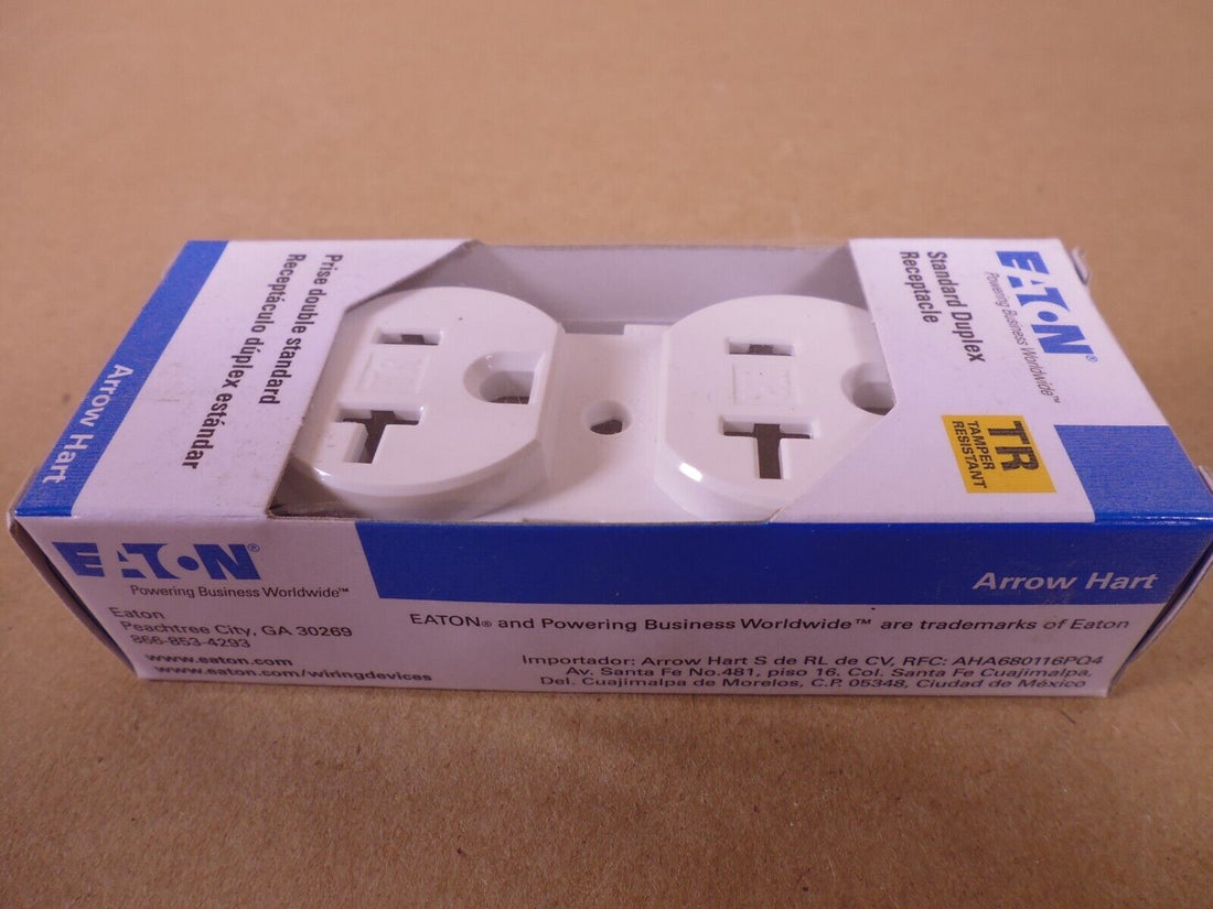 (4 Pack) Eaton Arrow Hart Standard Duplex Receptacle 20A TRCR20W-BX-LW | Electrical MRO Replacement Parts &amp; Components and Commercial Electrical Supplies Company