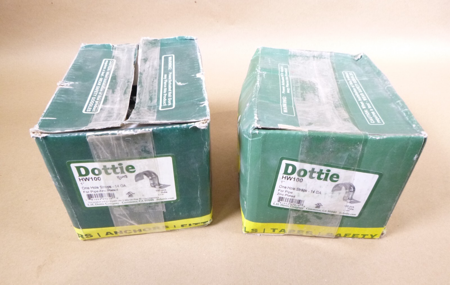 (200 Pc. Lot) Dottie 1" One Hole Pipe Strap, Carbon Steel, 14 Gauge | Industrial Replacement Nuts &amp; Bolts Distributor and Machinery Screws &amp; Fasteners Supply