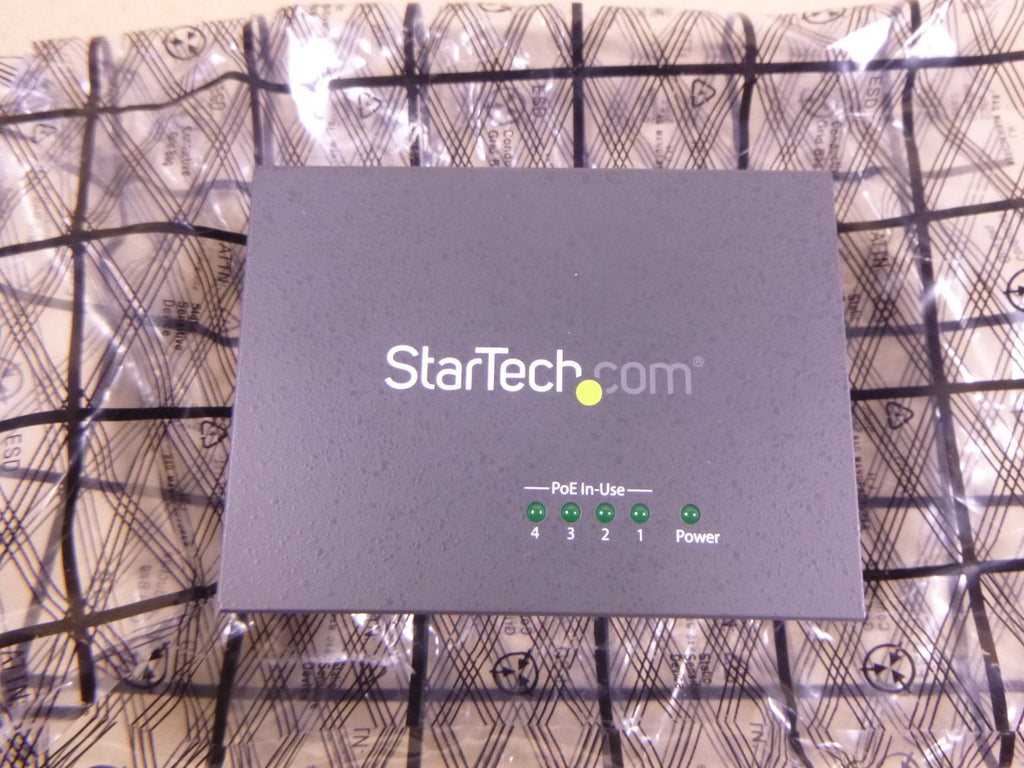 StarTech POEINJ4G 4-port Gigabit PoE+ Injector Midspan Hub 54V 30W 8023.at | Electrical MRO Replacement Parts & Components and Commercial Electrical Supplies Company